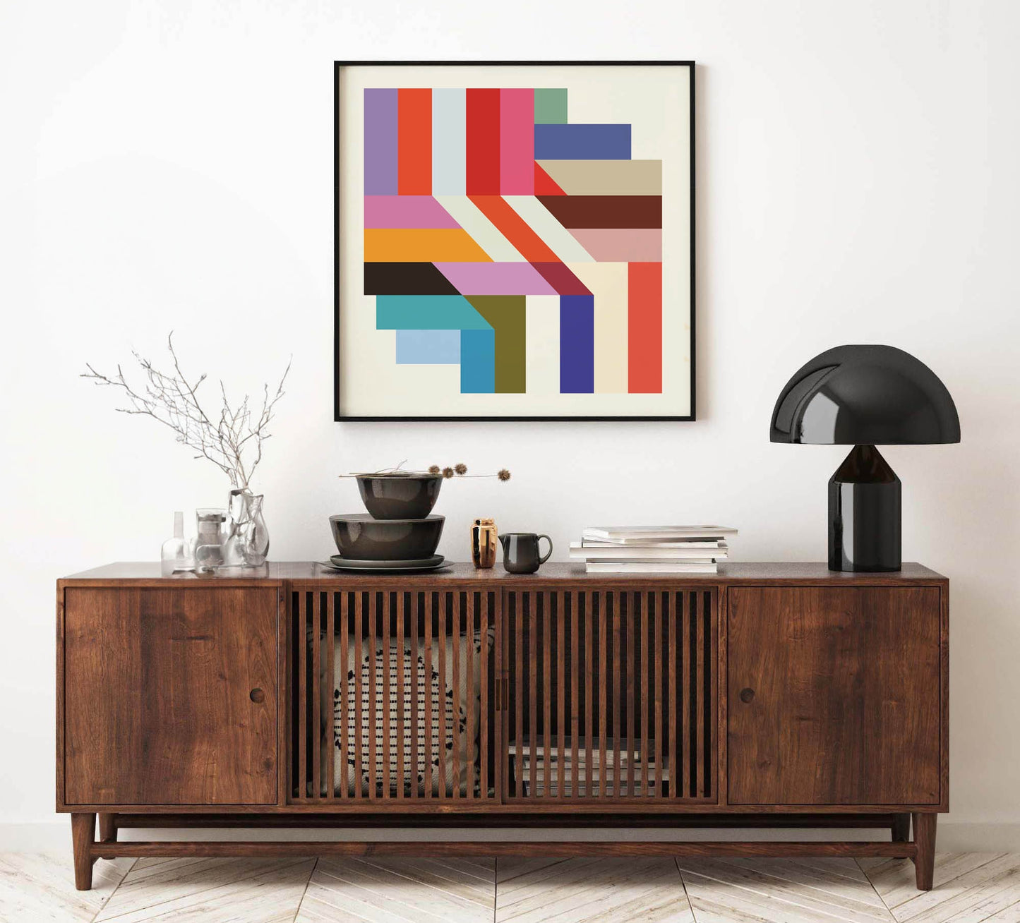 Large Bold Colorful Modern Square Art Print