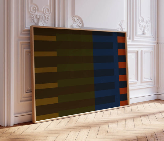 Dark Cool Modern Abstract Wall Art Print