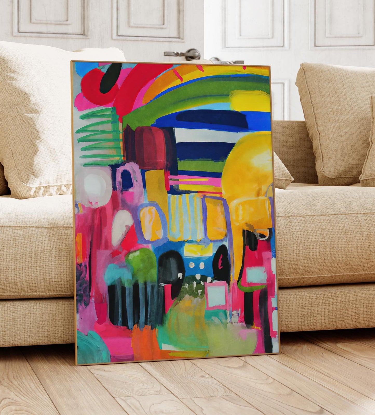 Bright Colorful Abstract Painting Art Print