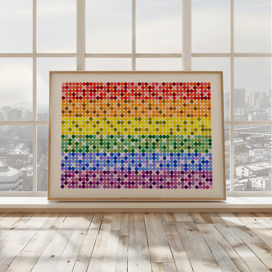 Colorful PRIDE Abstract Flag Wall Art Print