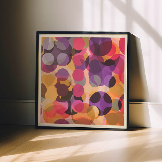 Colorful Circle Pattern Abstract Square Print