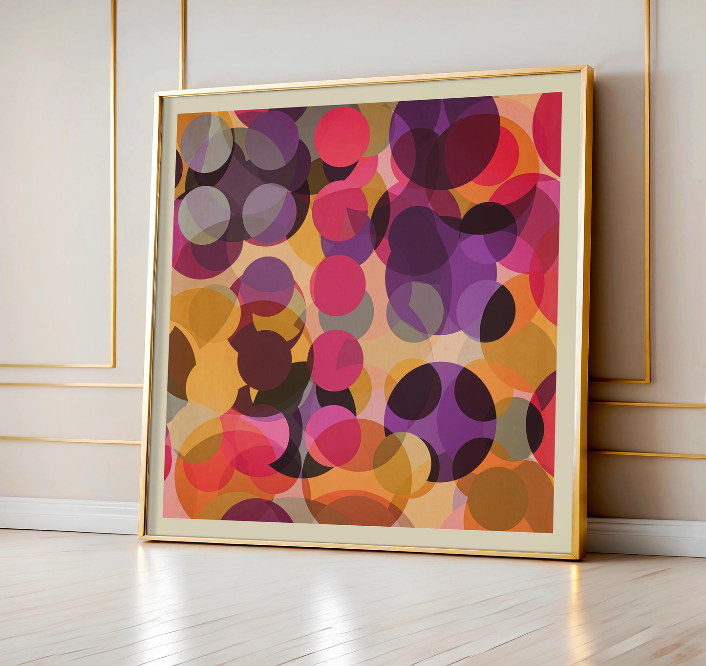 Colorful Circle Pattern Abstract Square Print