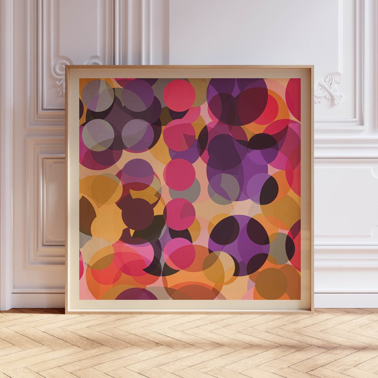 Colorful Circle Pattern Abstract Square Print