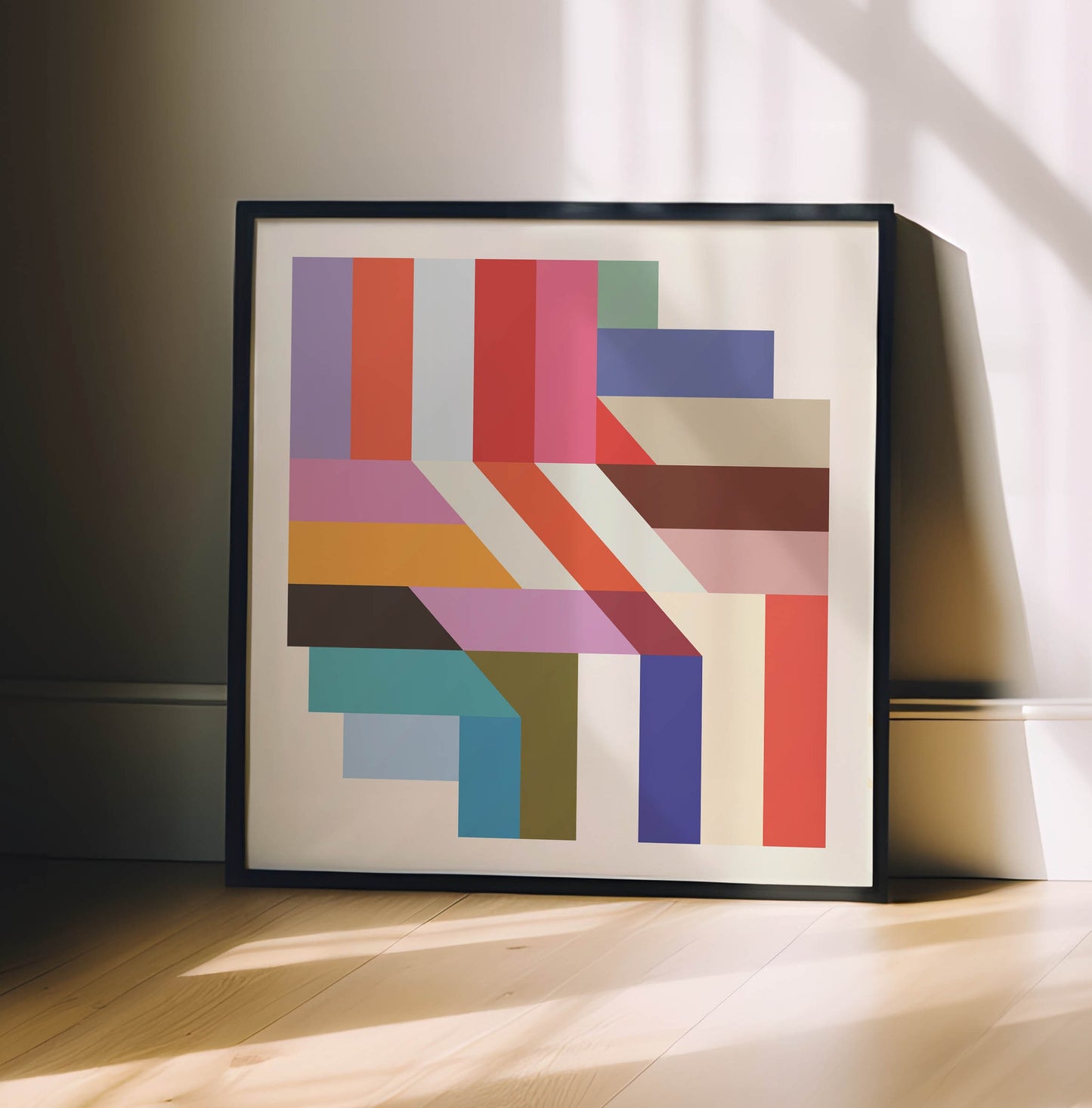 Large Bold Colorful Modern Square Art Print