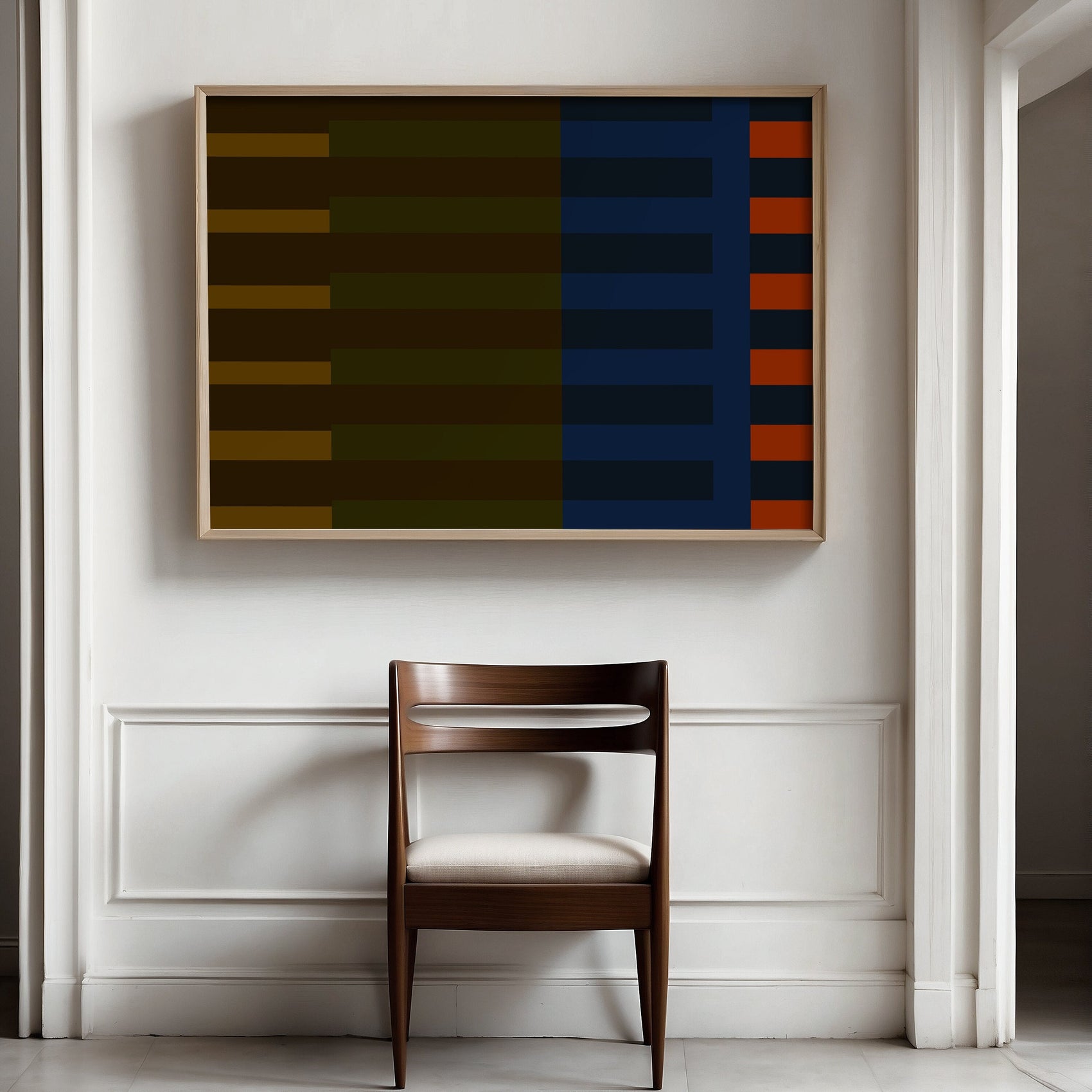 Dark Cool Modern Abstract Wall Art Print