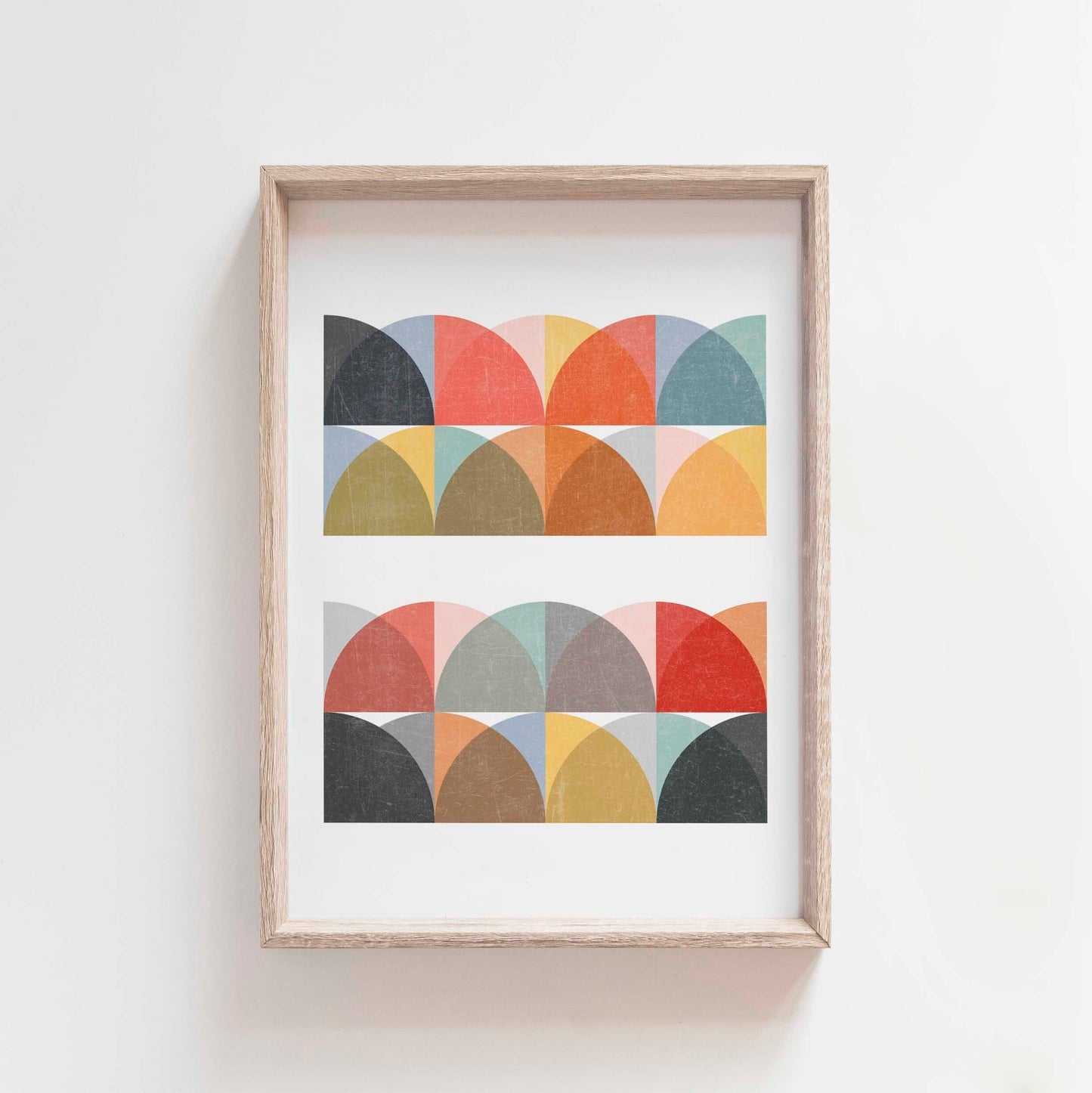 Fun Colorful Mid Century Poster Print
