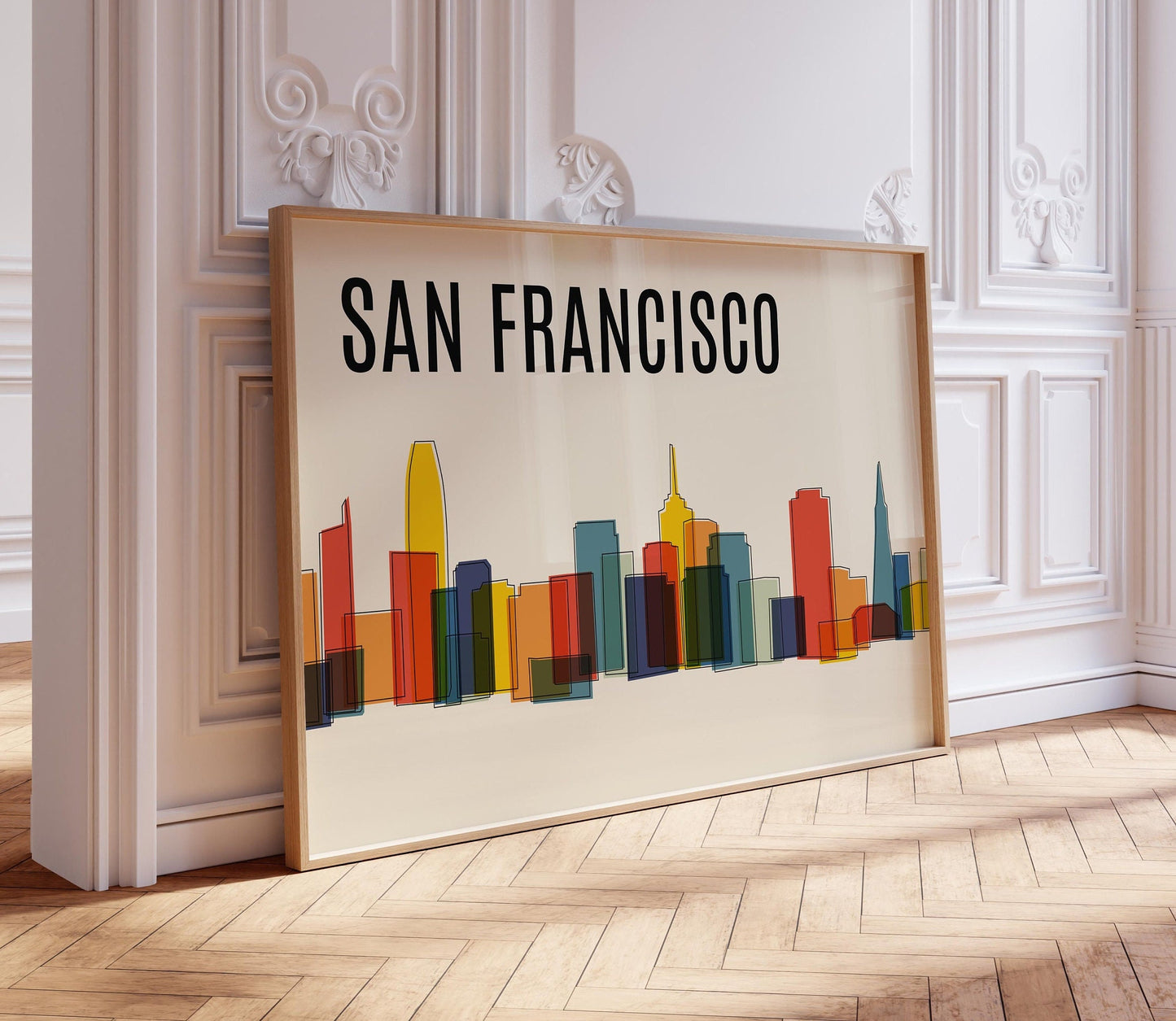 Colorful SAN FRANCISCO Cityscape Art Print