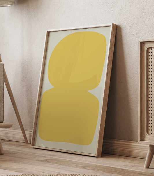 Bright Modern Abstract Yellow Art Print