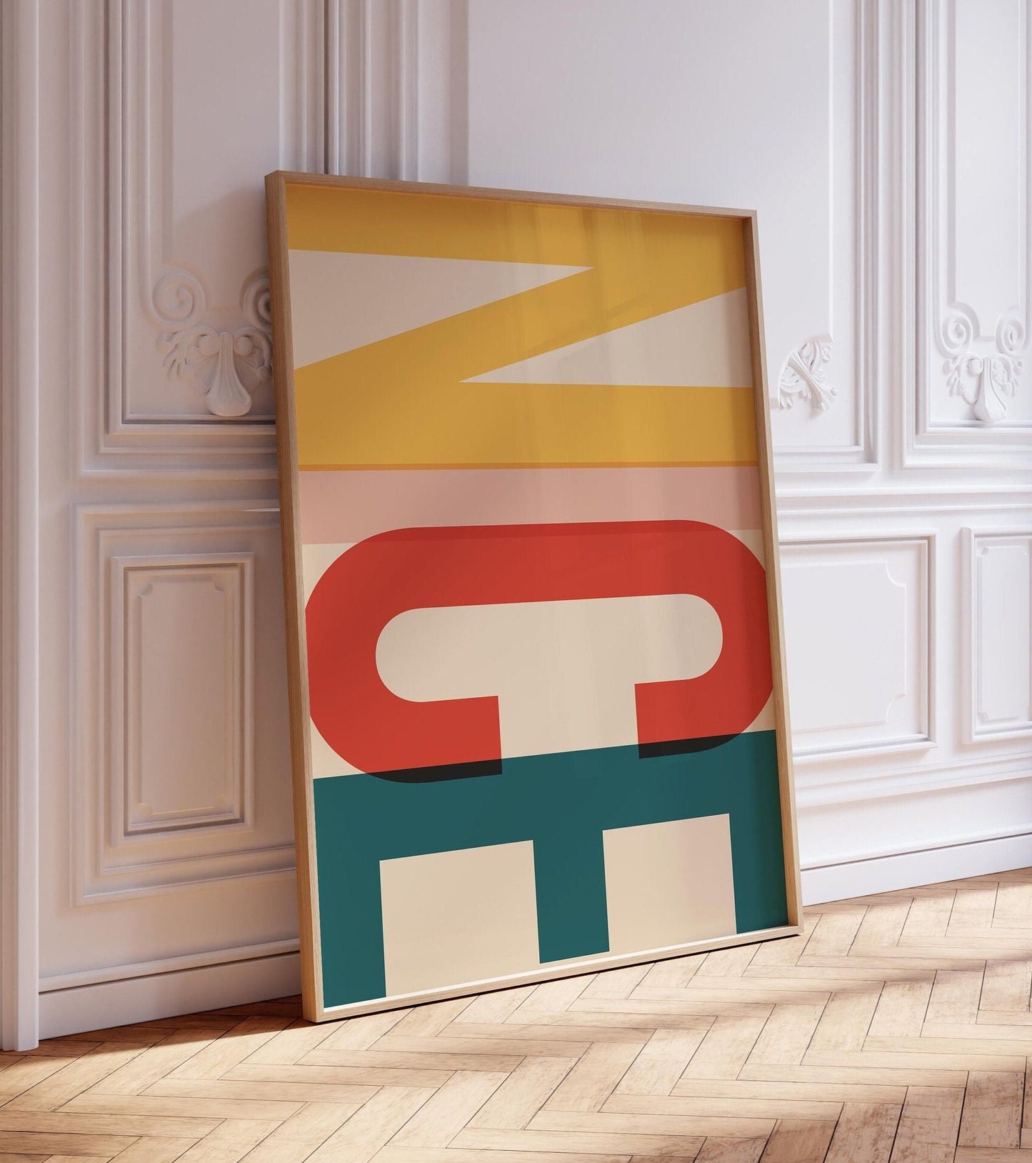 Colorful NICE Text Wall Art Print