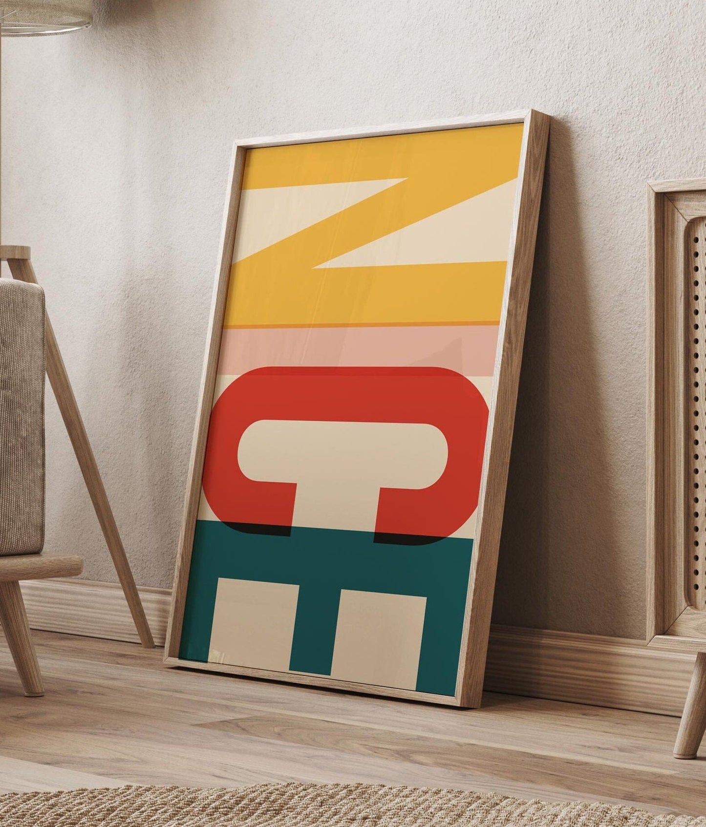 Colorful NICE Text Wall Art Print