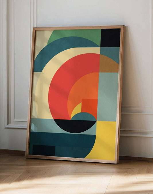 Colorful Bauhaus Style Wall Art Print