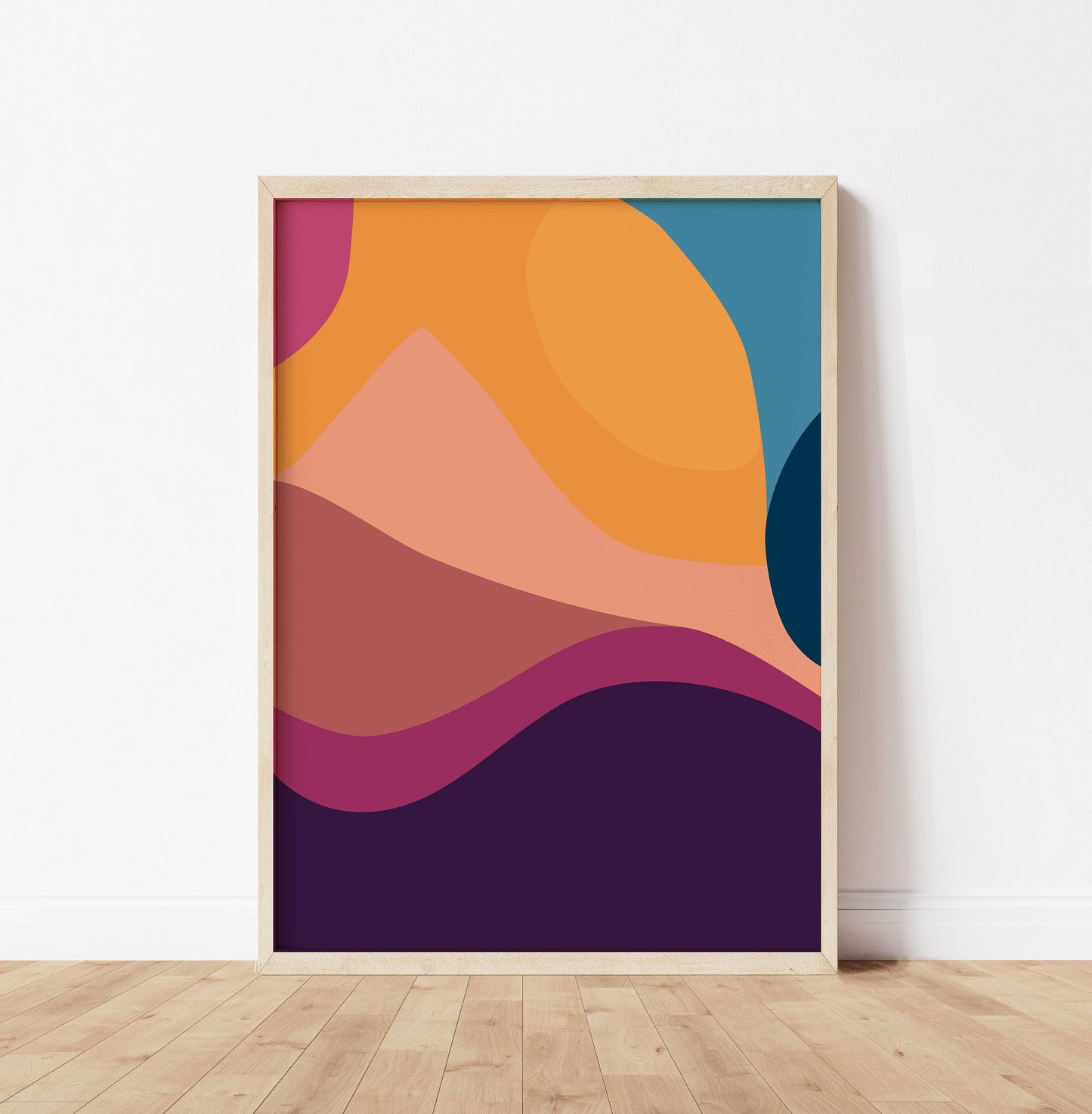 Set of 6 Colorful Boho Abstract Modern Art Prints