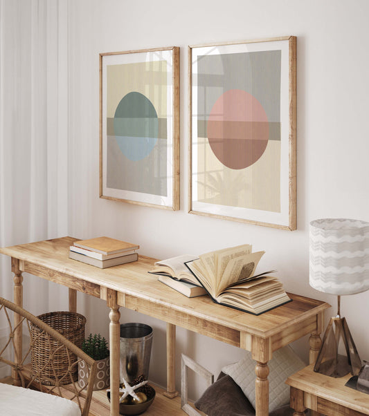 Set of 2 Cute Boho Pastel Prints