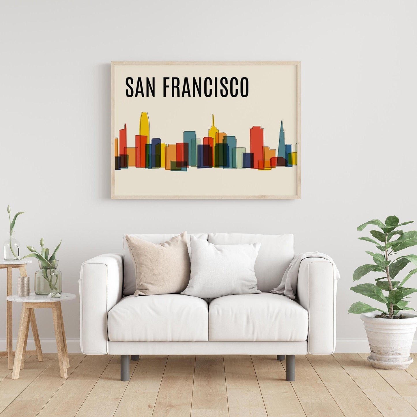 Colorful SAN FRANCISCO Cityscape Art Print