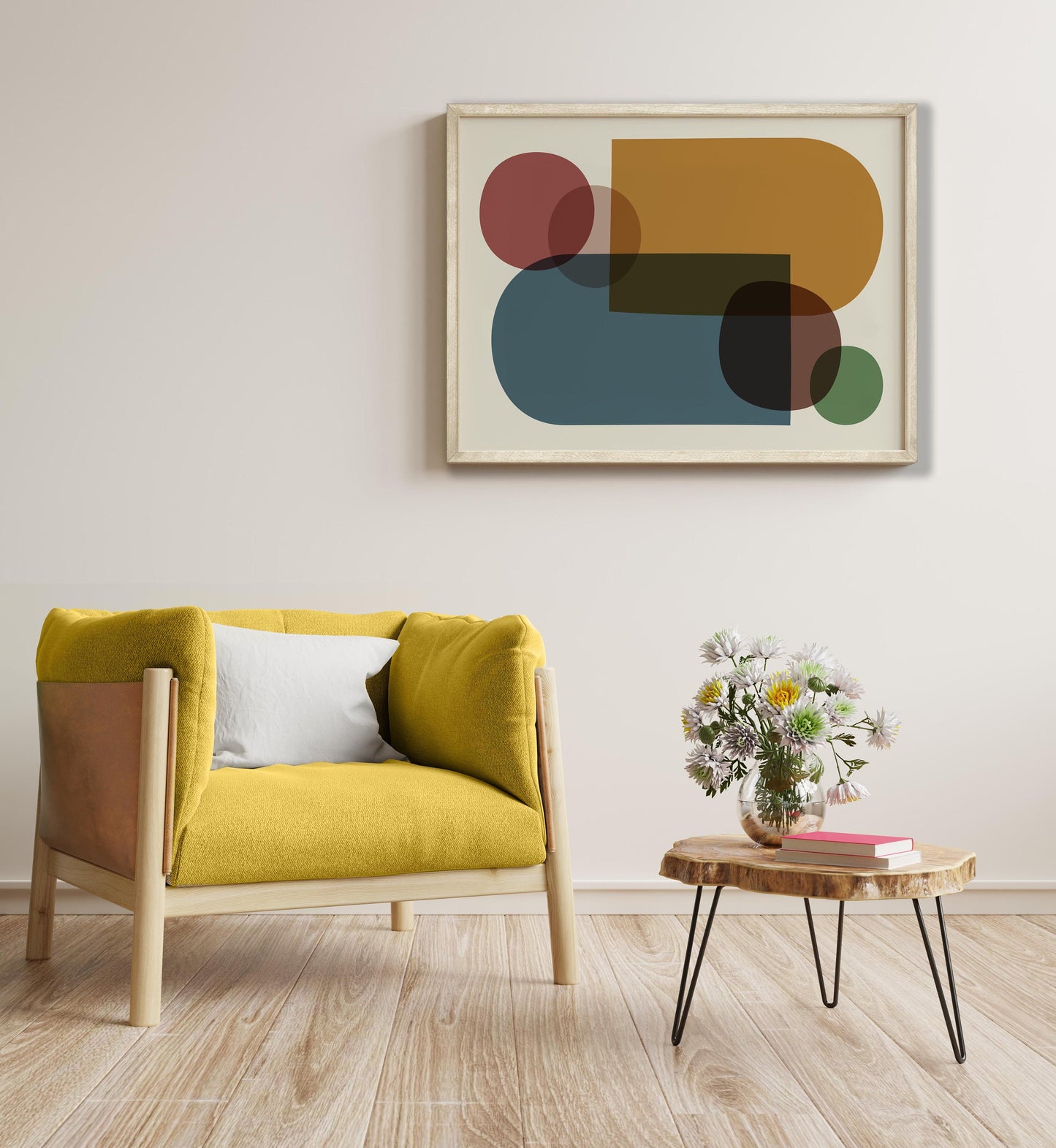 Colorful Modern Shapes Abstract Art Print