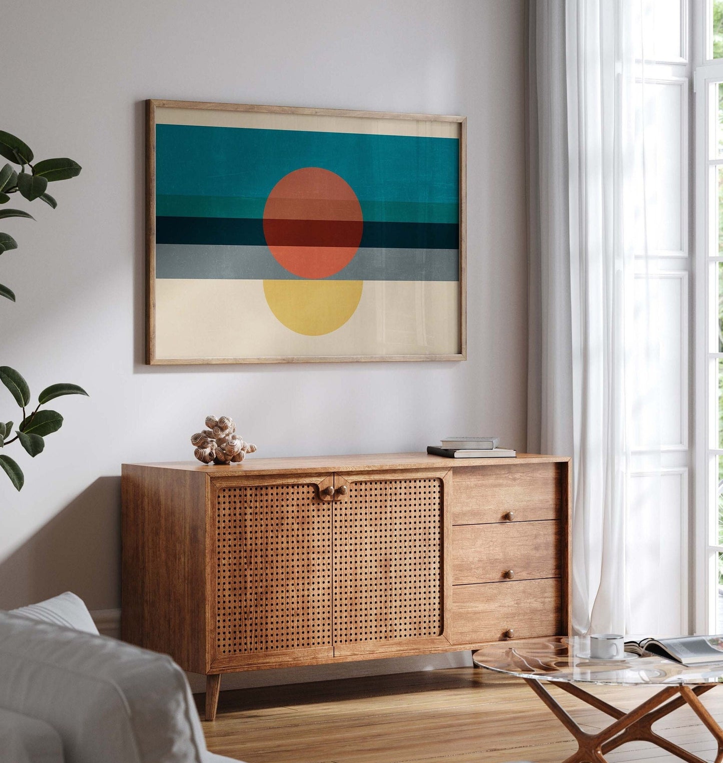 Original Retro Abstract Wall Art Print