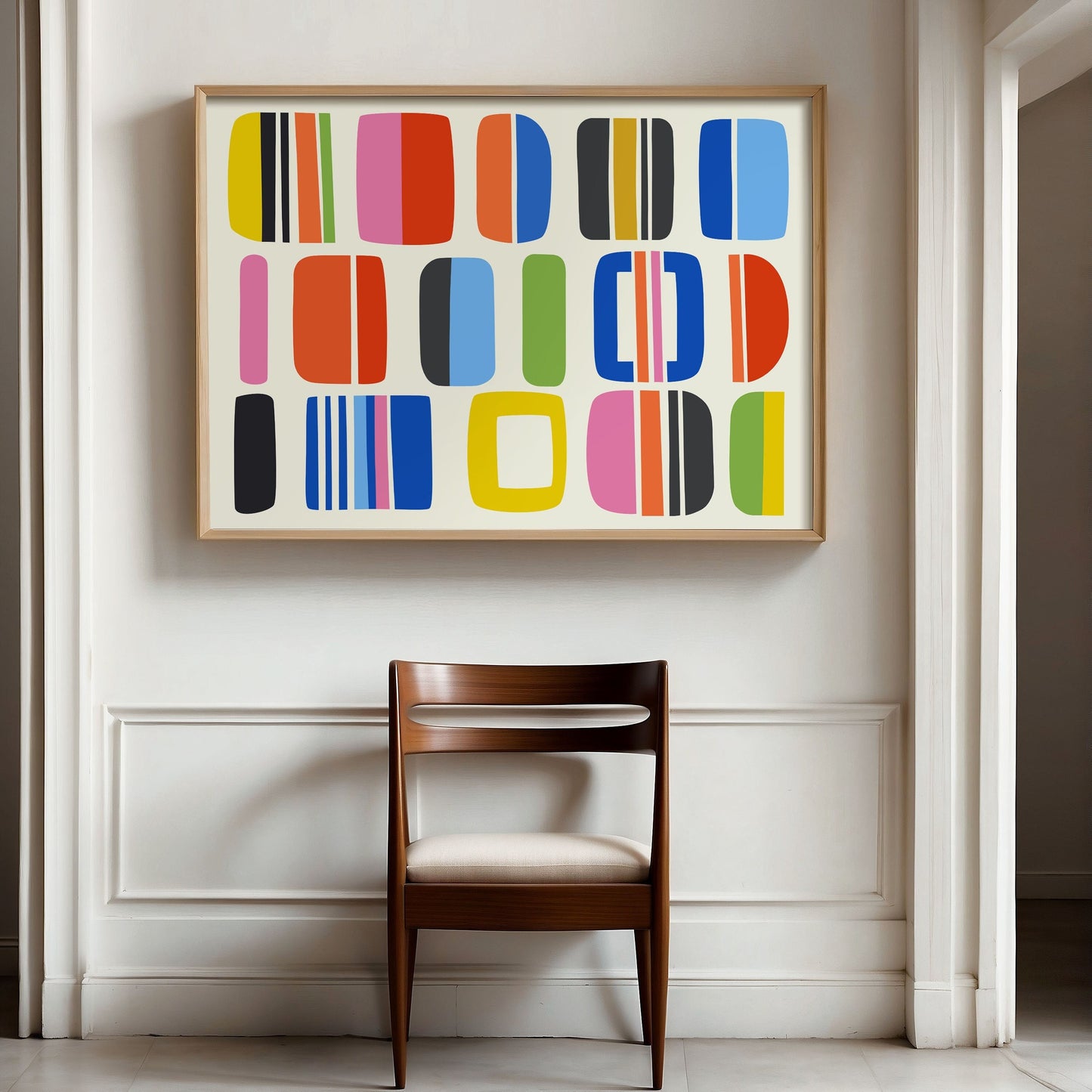 Colorful Abstract Modern Shapes Art Print