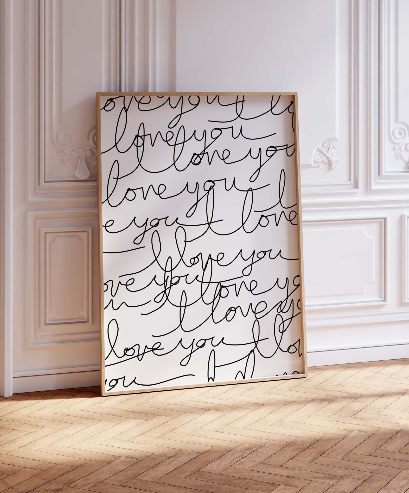 Handwritten I Love You Poster Print