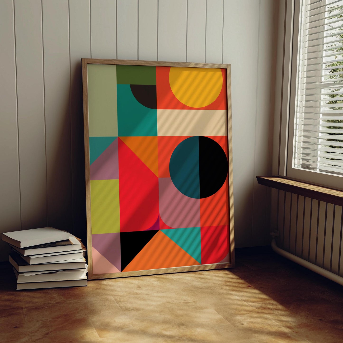 Bright and Colorful Abstract Geometric Art Print