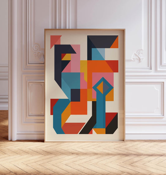 Colorful Modern Geometric Wall Art Print