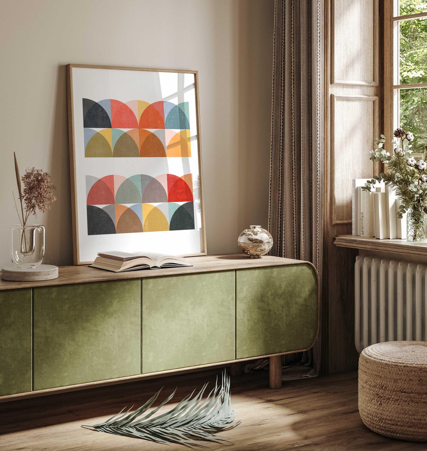 Fun Colorful Mid Century Poster Print
