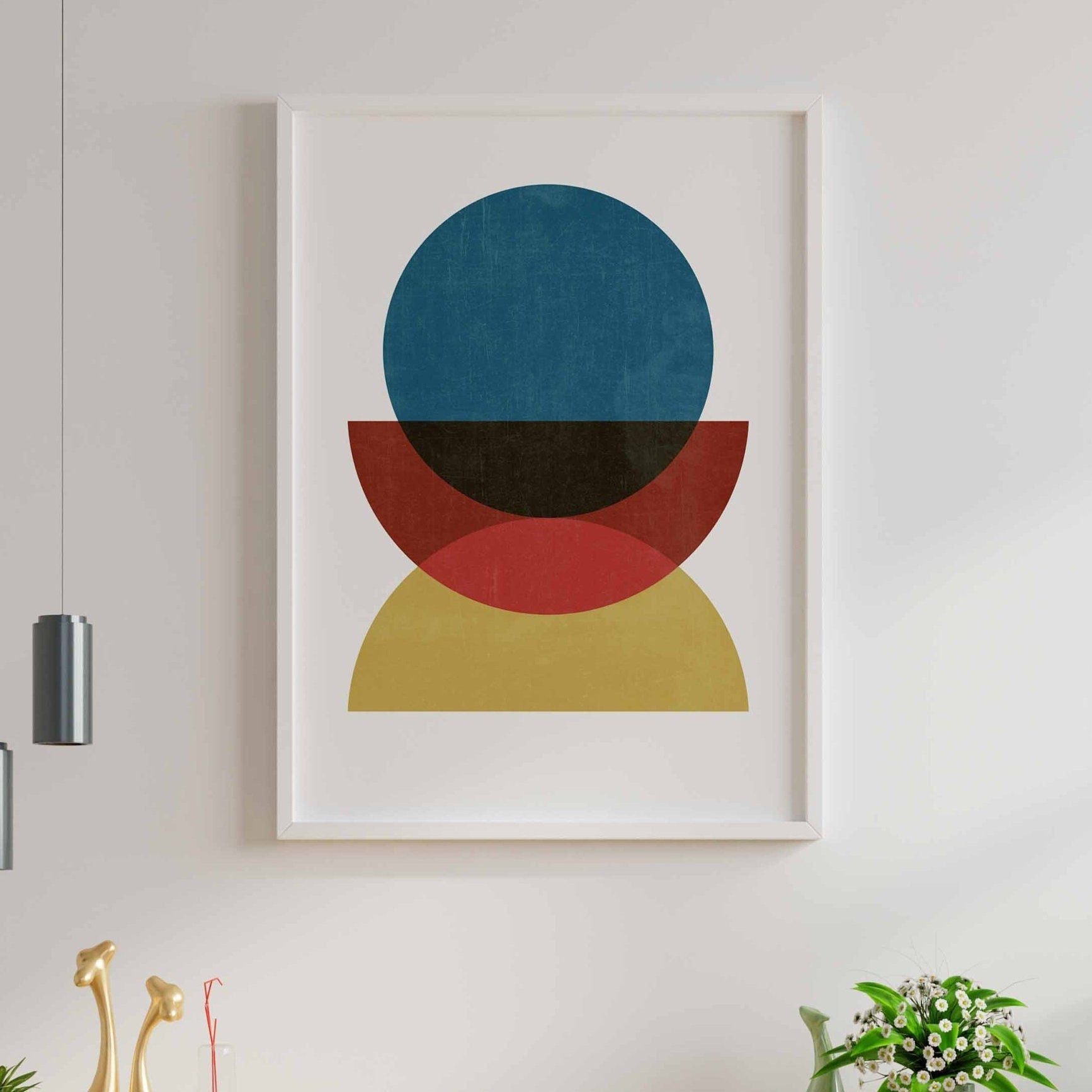 Bright Colorful Mid Century Modern Art Print – Print Punk Studio