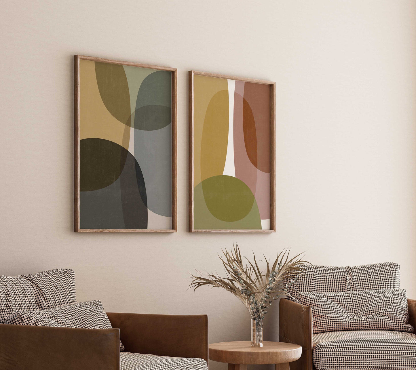 Set of 2 Colorful Abstract Art Prints