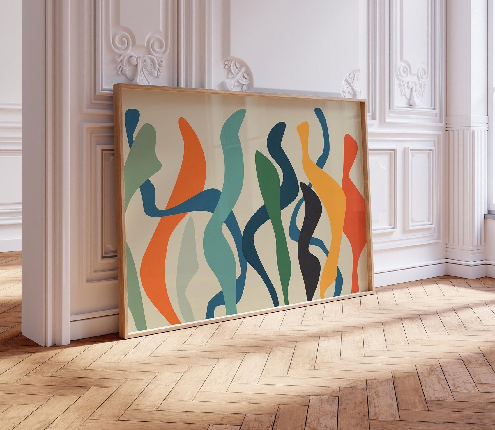 Colorful Matisse Style Digital Wall Art Botanical Print