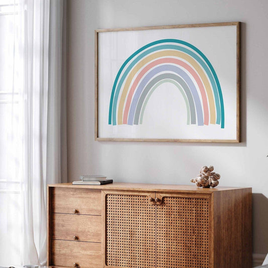 Fun Colorful Abstract Rainbow Print, for the Nursery