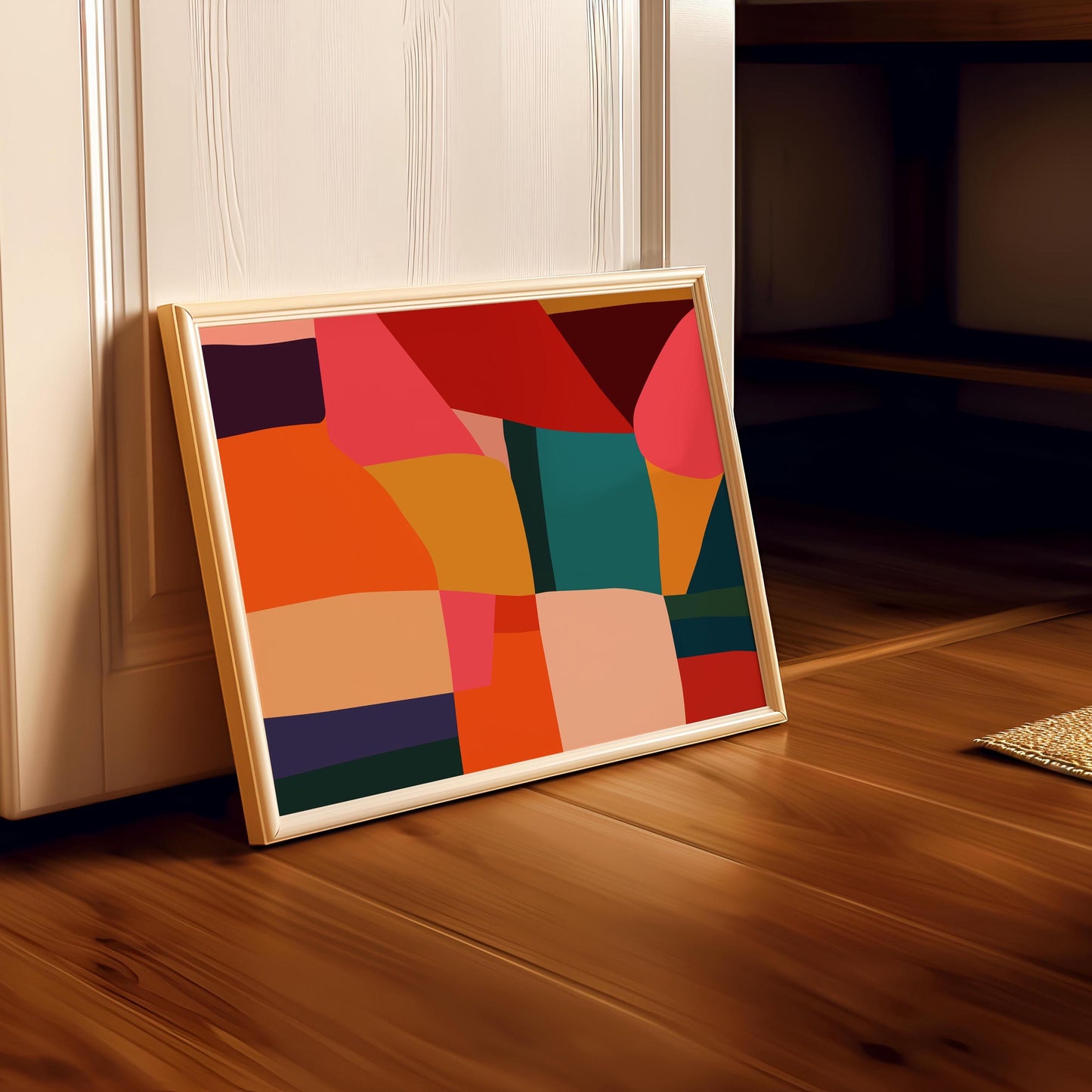 Large Abstract Patchwork Modern Art Print