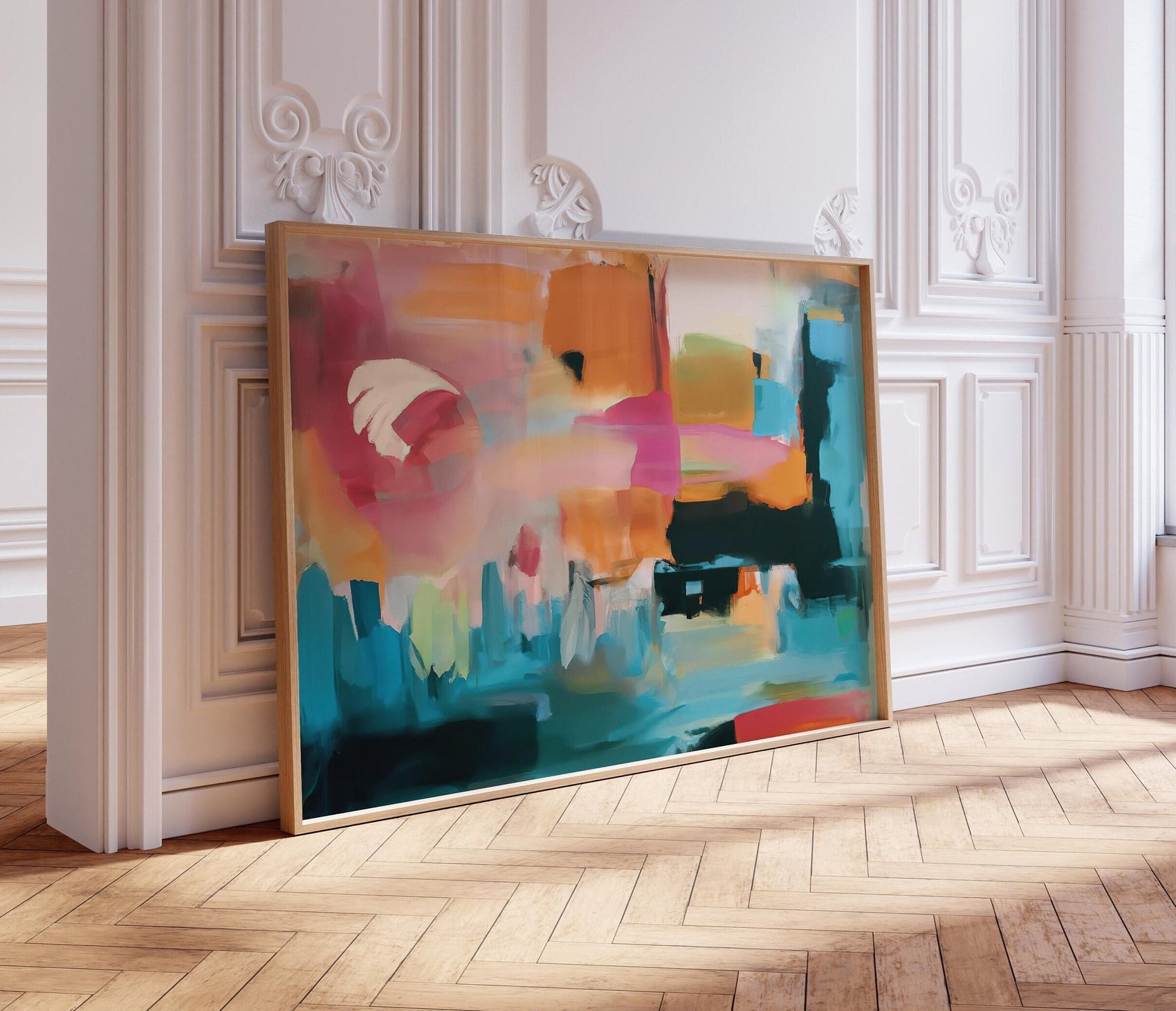Bright and Colorful Graphic Abstract Painting Art Print