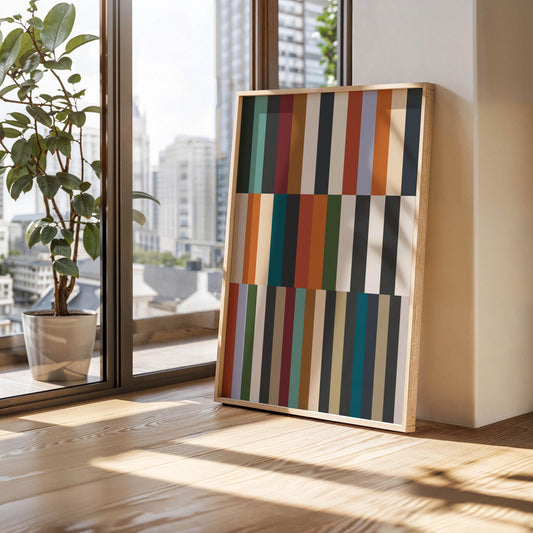 Cool Modern Color Block Abstract Art Print