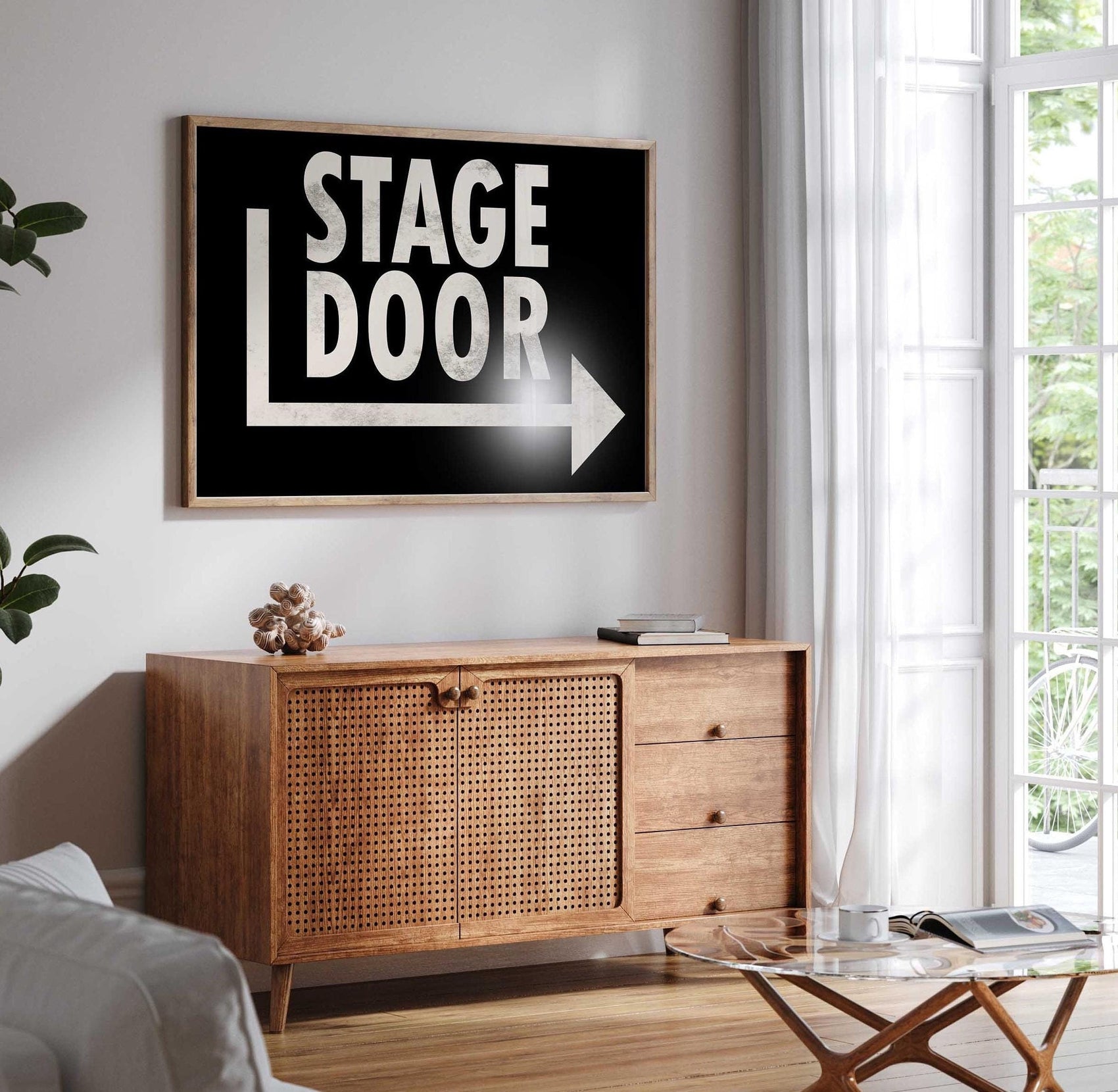 Cool Stage Door Text Art Print