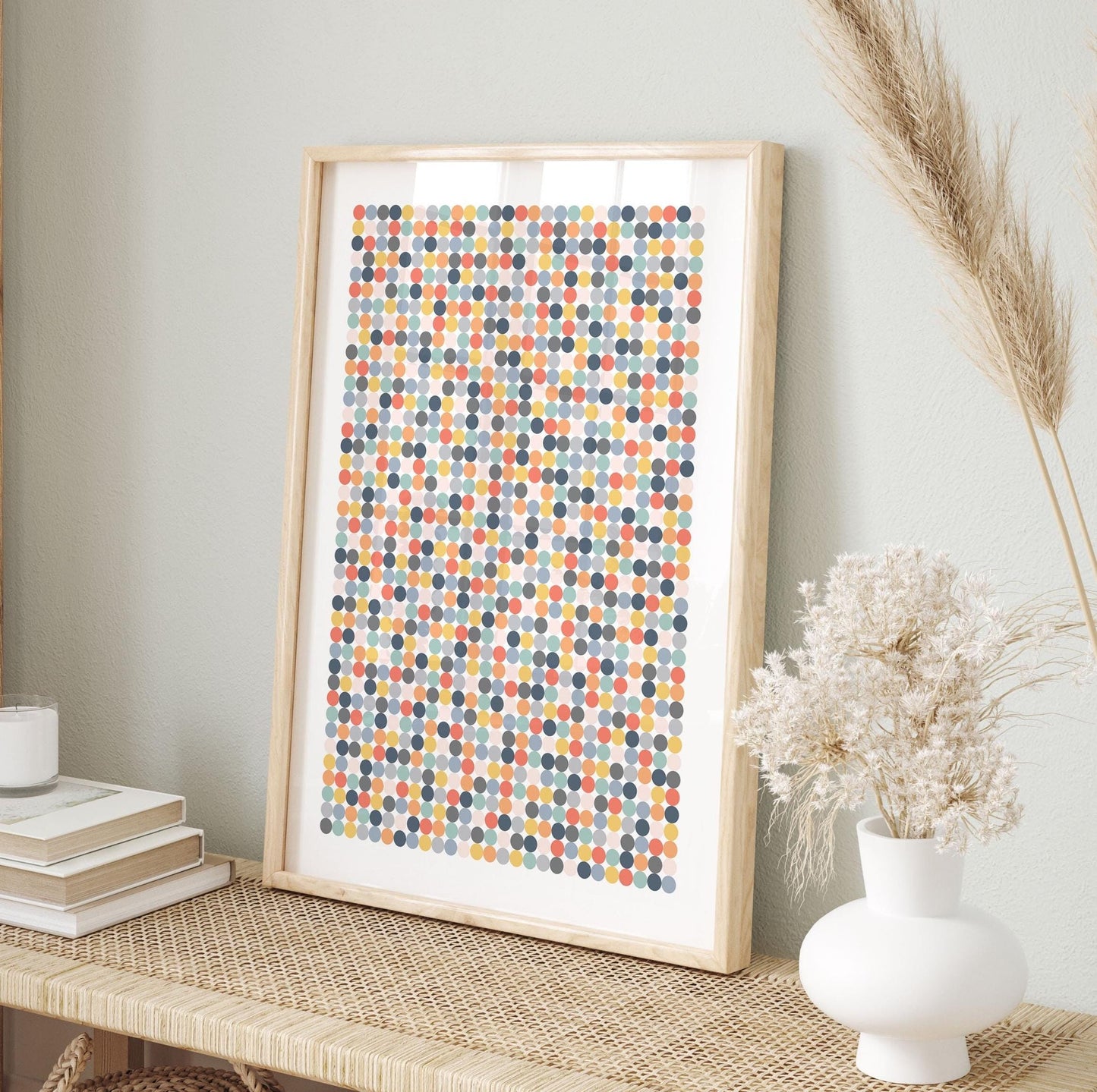 Cute Polka Dot Abstract Art Print