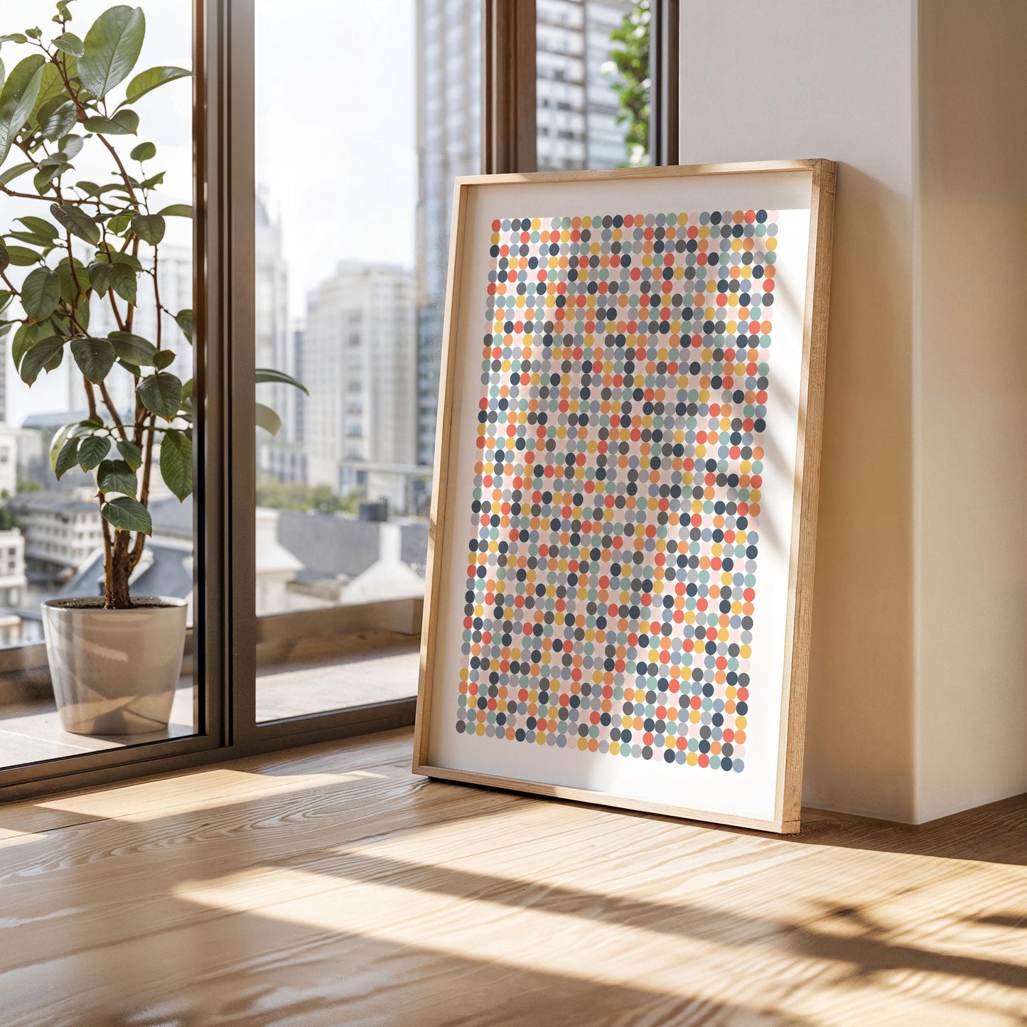 Cute Polka Dot Abstract Art Print
