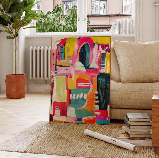 Large Colorful Vibrant Wall Art Print Bold Bright Abstract Modern Painting Extra Large Living Room Print Painting Print Fun Office Decor
