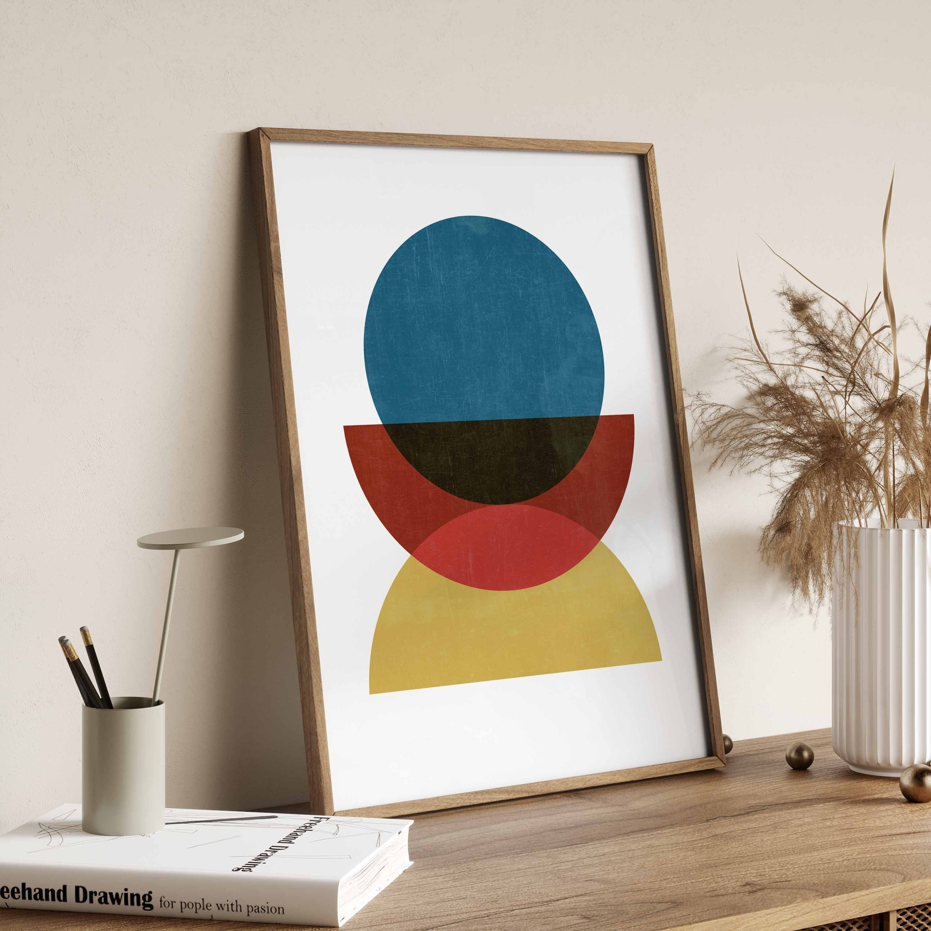 Bright Colorful Mid Century Modern Art Print – Print Punk Studio