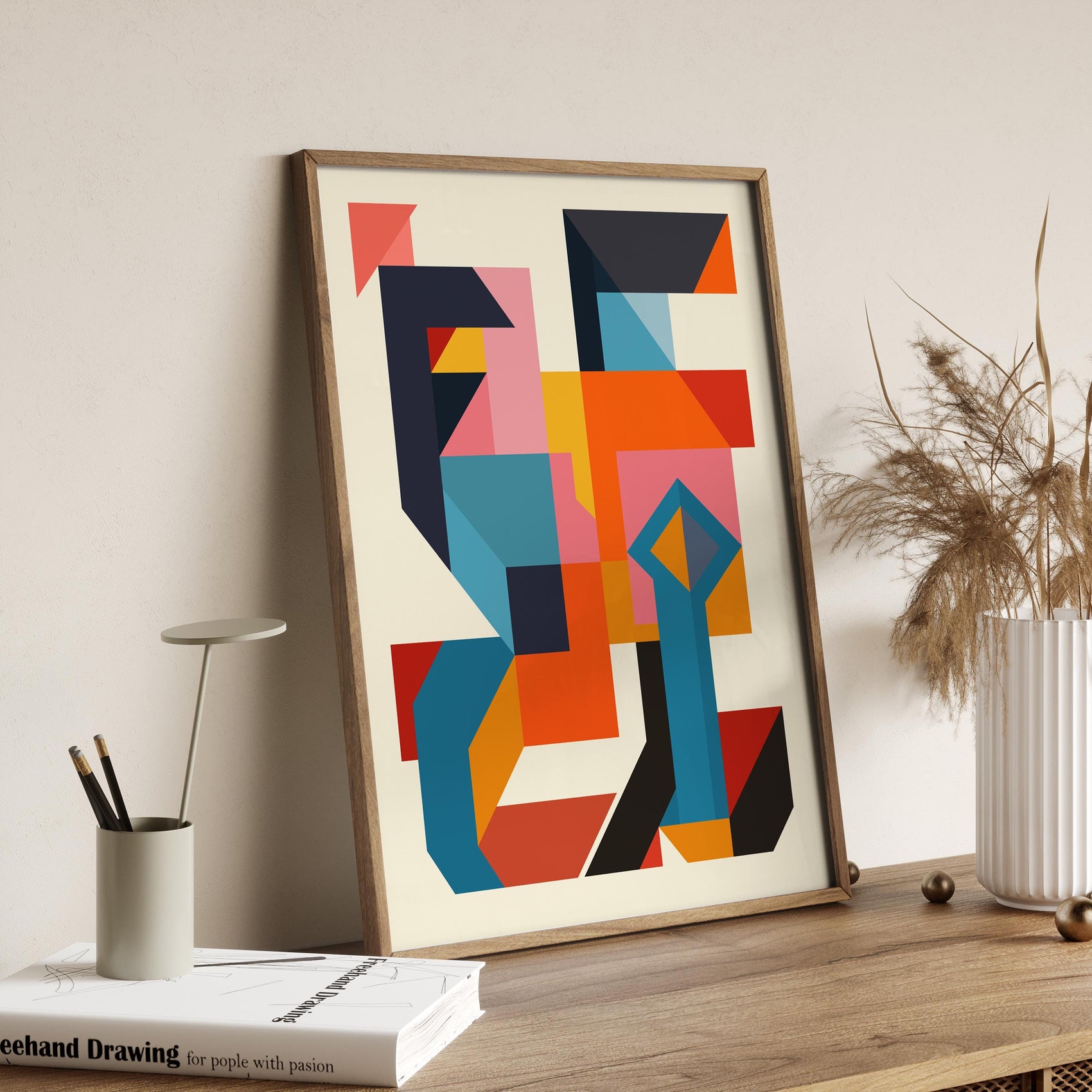 Colorful Modern Geometric Wall Art Print