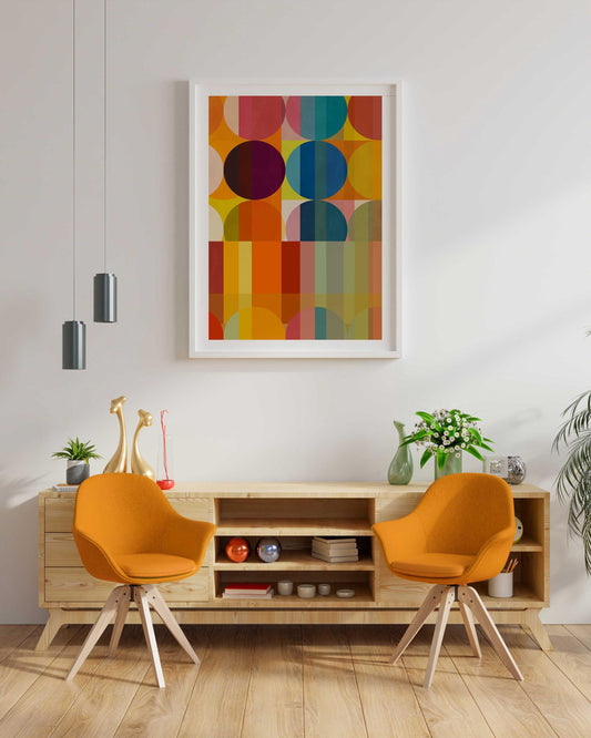 Fun Bright Abstract Art Print