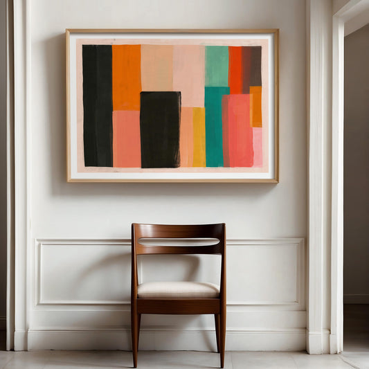 Boho Pastel Block Art Print