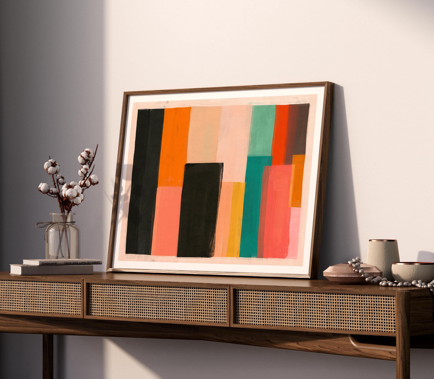 Boho Pastel Block Art Print
