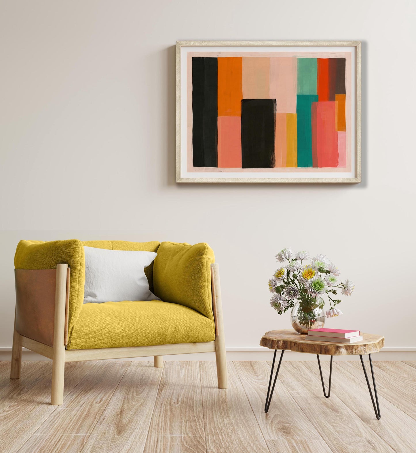 Boho Pastel Block Art Print