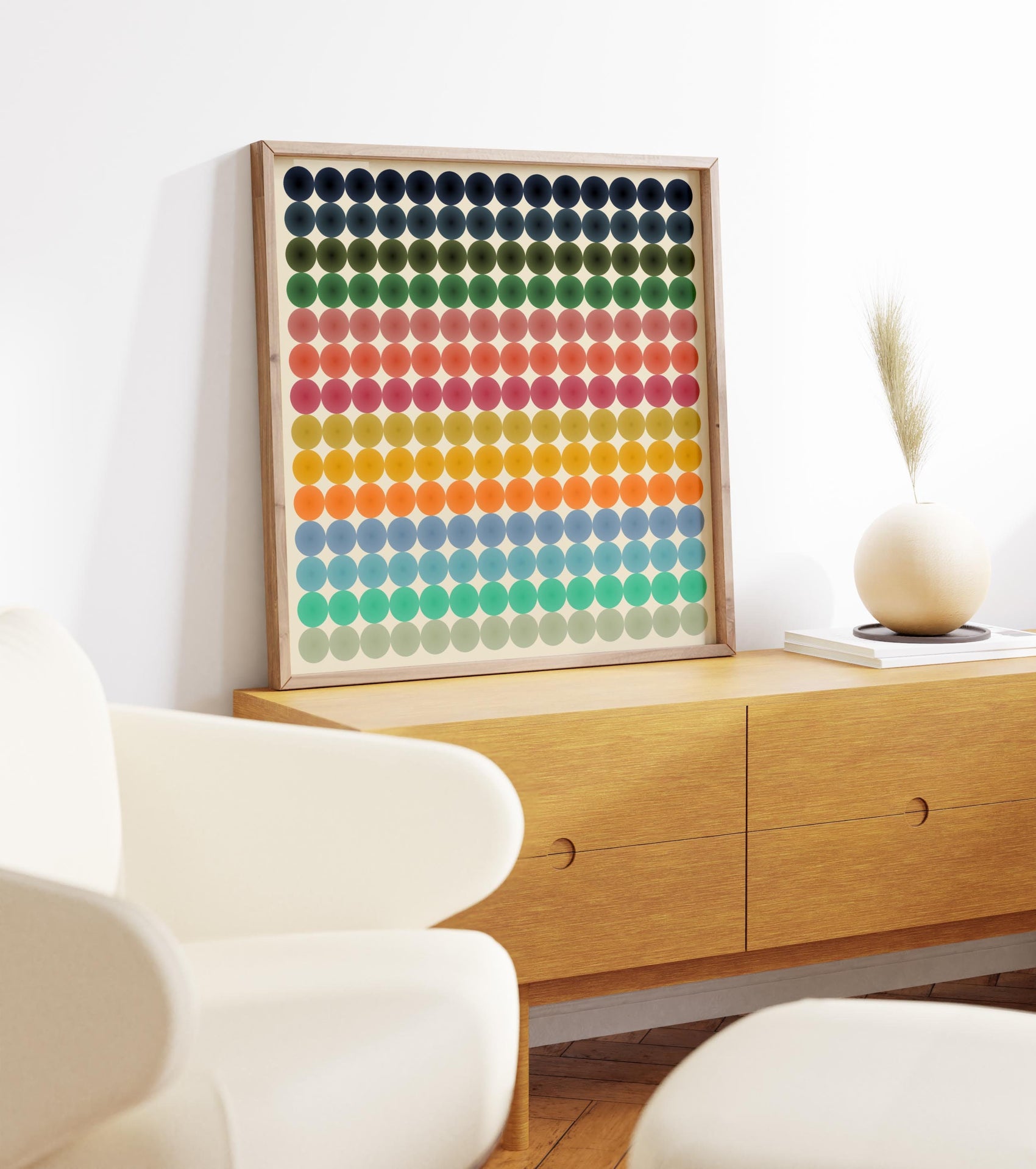 Bold Colorful Circles Print - Modern Abstract Pop Art Wall Square Poster