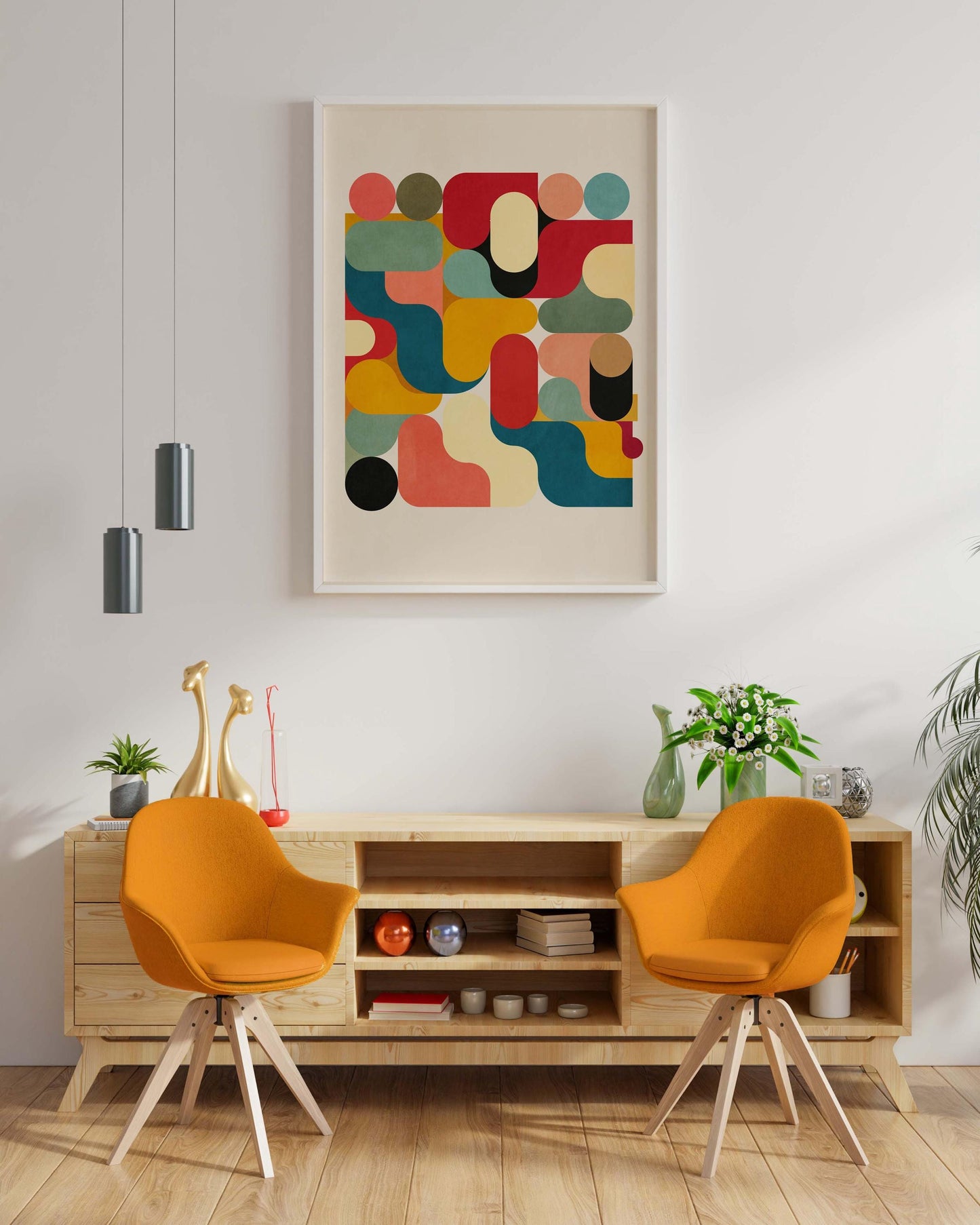 Bold Colorful Abstract Wall Art Print