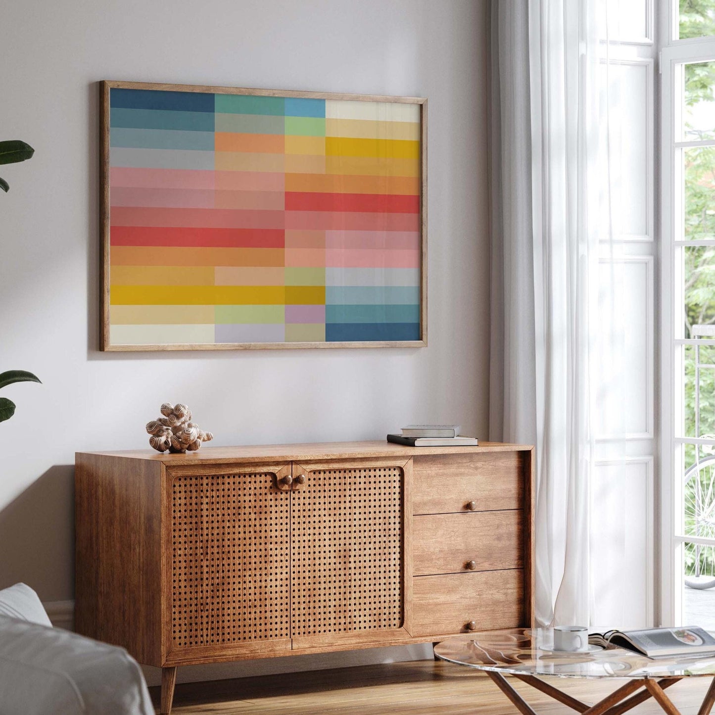 Boho Pastel Abstract Color Block Art Print