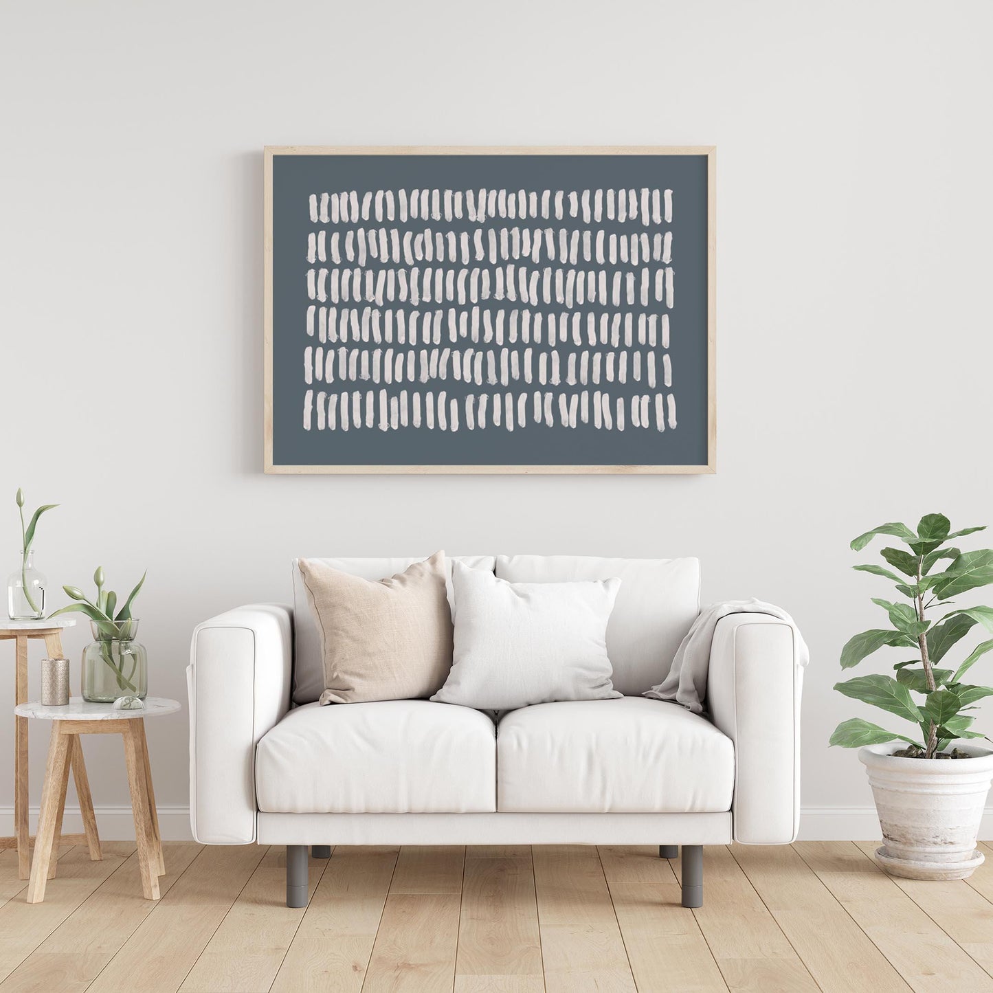 Modern Blue Gray Abstract Art Print