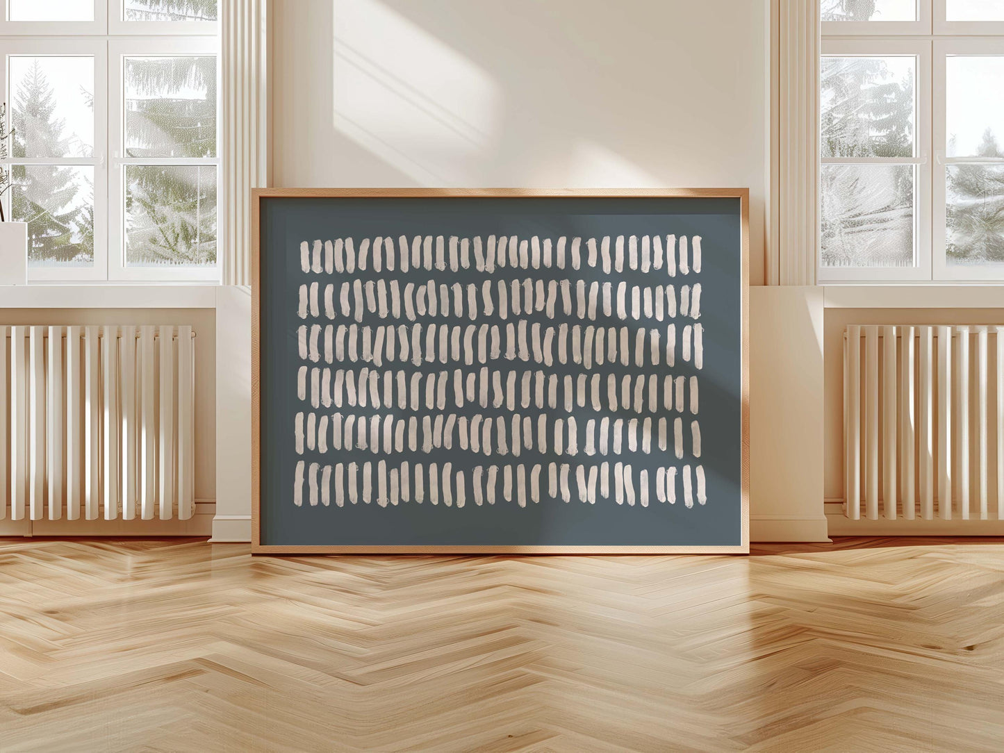 Modern Blue Gray Abstract Art Print