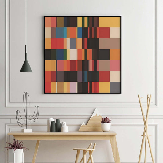 Cool Abstract Color Block Square Art Print