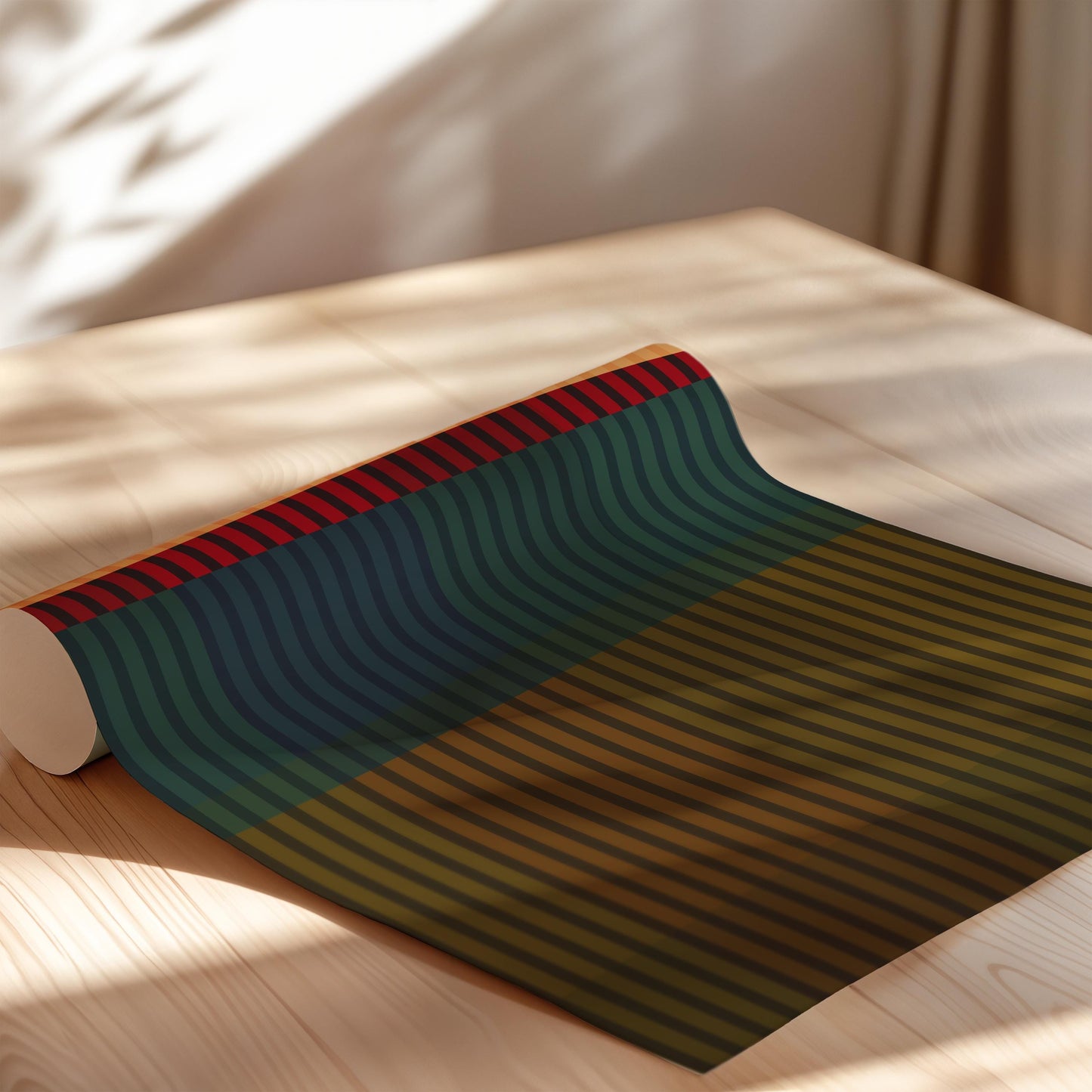 Modern Striped Abstract Print - Bold Color Block Wall Art