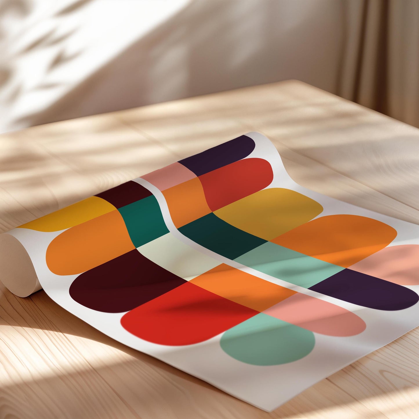 Bold Colorful Abstract Wall Art Print